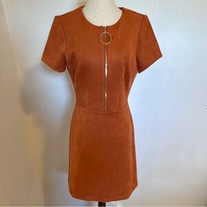Calvin Klein Elegant Orange Short Sleeve Dress
